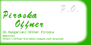 piroska offner business card